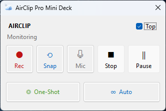 AirClip Mini Deck in Monitoring state